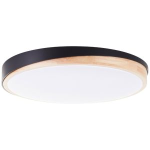 Nowoczesna lampa sufitowa czarna, Marloes, 36W, 3000K-4000K-6500K LED, z pilot
