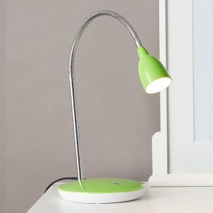 Plastikowa lampa biurkowa zielona, Kit, 3W, 3000K LED, z przełącznik