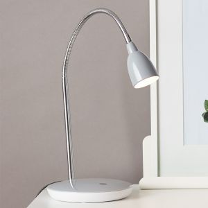 Plastikowa lampa biurkowa szara, Kit, 3W, 3000K LED, z przełącznik
