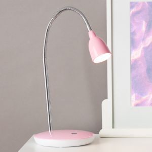 Plastikowa lampa biurkowa różowa, Kit, 3W, 3000K LED, z przełącznik