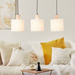 Rustykalna lampa wisząca beżowa, Joroes