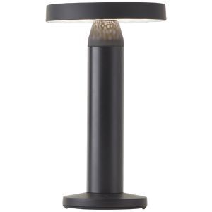 Metalowa lampa stołowa akumulatorowa czarna, Kubilay, 2W, 4000K LED, IP44, z przełącznik