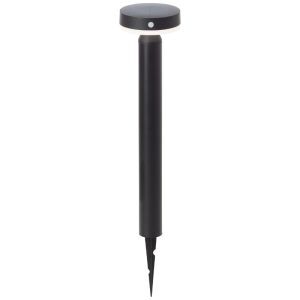 Metalowa lampa podłogowa zewnętrzna solarna czarna, Kubilay, 3W, 4000K LED, IP44