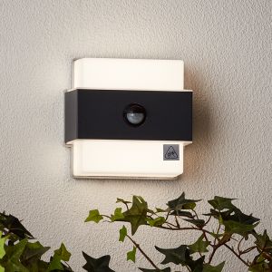 Nowoczesny kinkiet zewnętrzny z czujnikiem ruchu antracytowy, Birol, 7,5W, 4000K LED, IP44