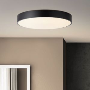 Nowoczesny plafon sufitowy czarny, Asude, 60W, regulowana ciepła do zimnej bieli LED, z pilot