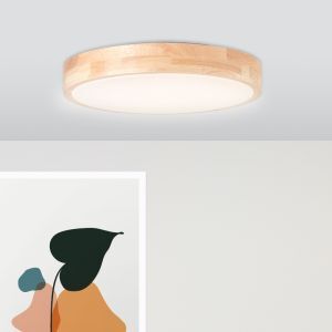 Drewniana lampa łazienkowa sufitowa rustykalna, Kavish, IP44