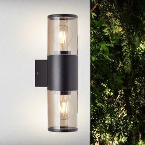 Nowoczesna lampa zewnętrzna czarna, Sherwin, IP44