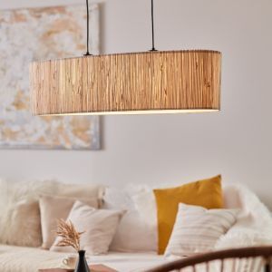 Rustykalna lampa wisząca beżowa, Wenda