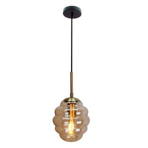 Nowoczesna lampa wisząca bursztynowa, Lemay