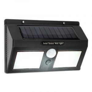 Plastikowy kinkiet solarny zewnętrzny czarny, Albert, 8W, 6000K LED, IP65