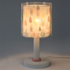 Wielokolorowa lampa stołowa dla dzieci plastikowa, Rain, z przełącznik