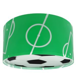 Zielona lampa sufitowa dla dzieci plastikowa, Football