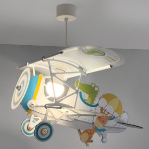 Wielokolorowa lampa wisząca dla dzieci plastikowa, Crocodile plane
