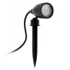 Plastikowa lampa dogruntowa czarna, Judy, IP44
