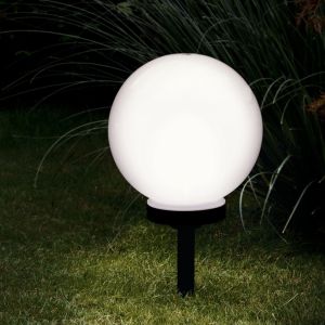 Plastikowa lampa dogruntowa czarna, Zora, 0,5W, 3000K LED, IP44, z przełącznik