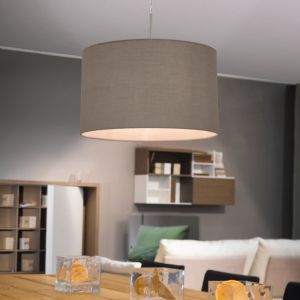 Tkanina nowoczesna lampa wisząca ciemnoszara, Abano