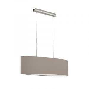 Tkanina nowoczesna lampa wisząca ciemnoszara, Abano