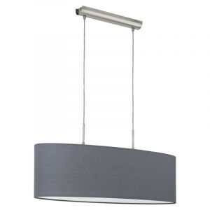 Tkanina nowoczesna lampa wisząca szara, Abano