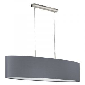 Tkanina nowoczesna lampa wisząca szara, Abano