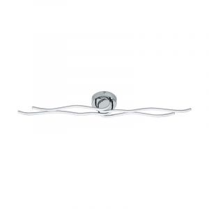 Plastikowa nowoczesna lampa sufitowa chromowana, Therese, 40W, 3000K LED
