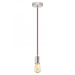 Metalowa vintage lampa wisząca niklowa, Christel