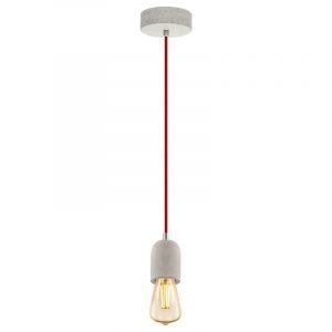 Metalowa vintage lampa wisząca szara, Christel
