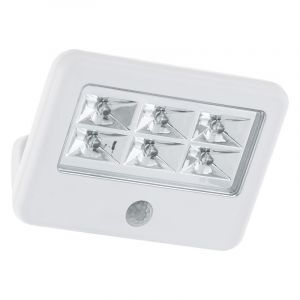 Plastikowy kinkiet zewnętrzny z czujnikiem ruchu biały, Patricia, 0,5W, 4000K LED, IP54