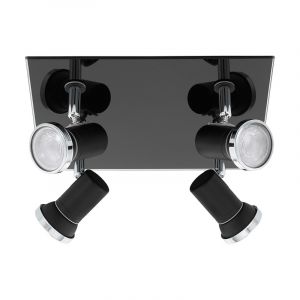 Stalowy nowoczesny spot sufitowy chromowany, Jasmijn, IP44