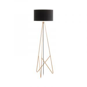 Metalowa design lampa stojąca miedziana, Viola, z przełącznik