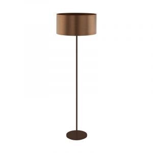 Plastikowa design lampa stojąca brązowa, Noor, z przełącznik