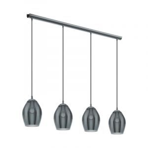 Szklana design lampa wisząca szara, Nikky