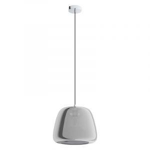 Szklana nowoczesna lampa wisząca chromowana, Gauke