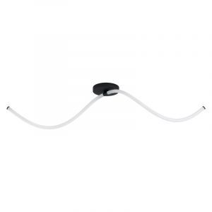 Stalowy nowoczesny plafon sufitowy czarny, Allal, 12W, 3000K LED