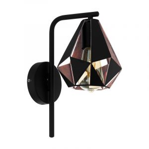 Stalowy design kinkiet czarny, Acri