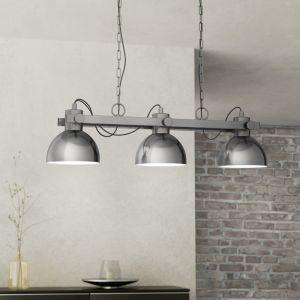 Metalowa industrialna lampa wisząca chromowana, Elmira