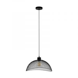 Stalowa industrialna lampa wisząca czarna, Ritish