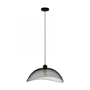 Stalowa industrialna lampa wisząca czarna, Ritish