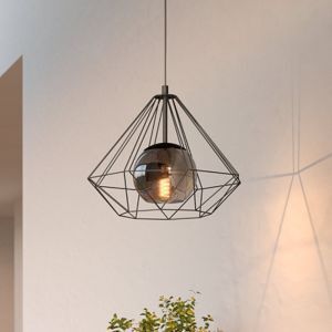 Stalowa industrialna lampa wisząca czarna, Yuen