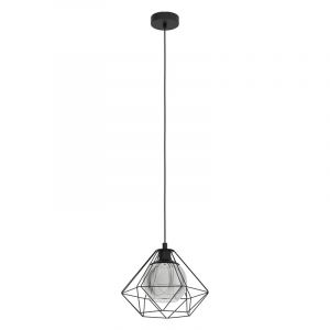 Stalowa industrialna lampa wisząca czarna, Yuen