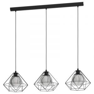 Stalowa industrialna lampa wisząca czarna, Yuen