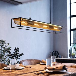 Aluminiowa industrialna lampa wisząca czarna, Mauricio