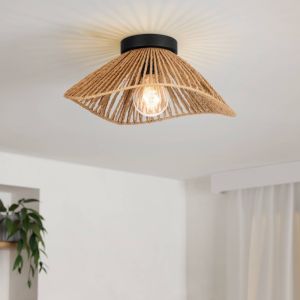 Papierowa lampa sufitowa brązowa, Jitze