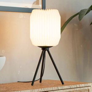 Papierowa lampa stołowa biała, Kars, z przełącznik