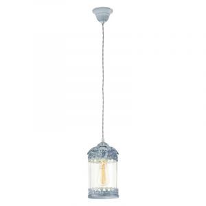 Szklana retro lampa wisząca szara, Abdelouahid