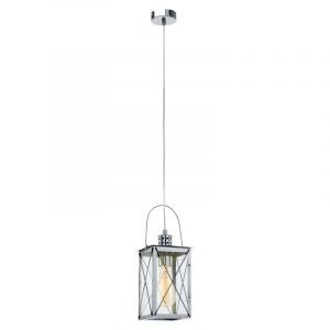Metalowa vintage lampa wisząca chromowana, Abderrahim