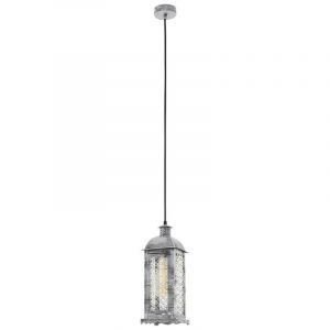 Metalowa retro lampa wisząca srebrna, Abderrahman