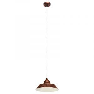Metalowa industrialna lampa wisząca miedziana, Acuto