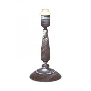 Metalowa rustykalna lampa stołowa bez abażur brązowa, Noah, z przełącznik