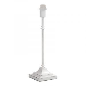 Metalowa rustykalna lampa stołowa bez abażur biała, Noah, z przełącznik