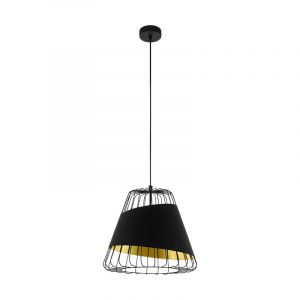 Metalowa retro lampa wisząca czarna, Joost